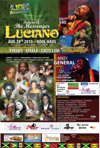 Caribbean Reggae Fest The Return Of The Messenger LUCIANO